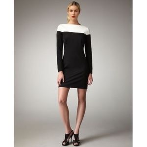 Trina Turk Black White Colorblock Sheath Dress